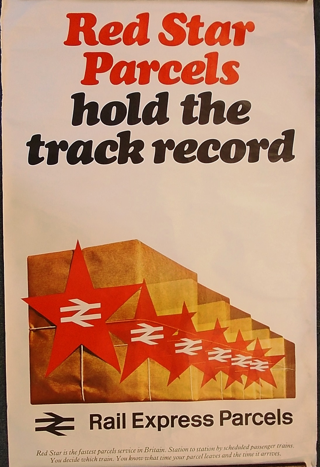 Railwayana. B.R Poster. Rail Express Parcels.