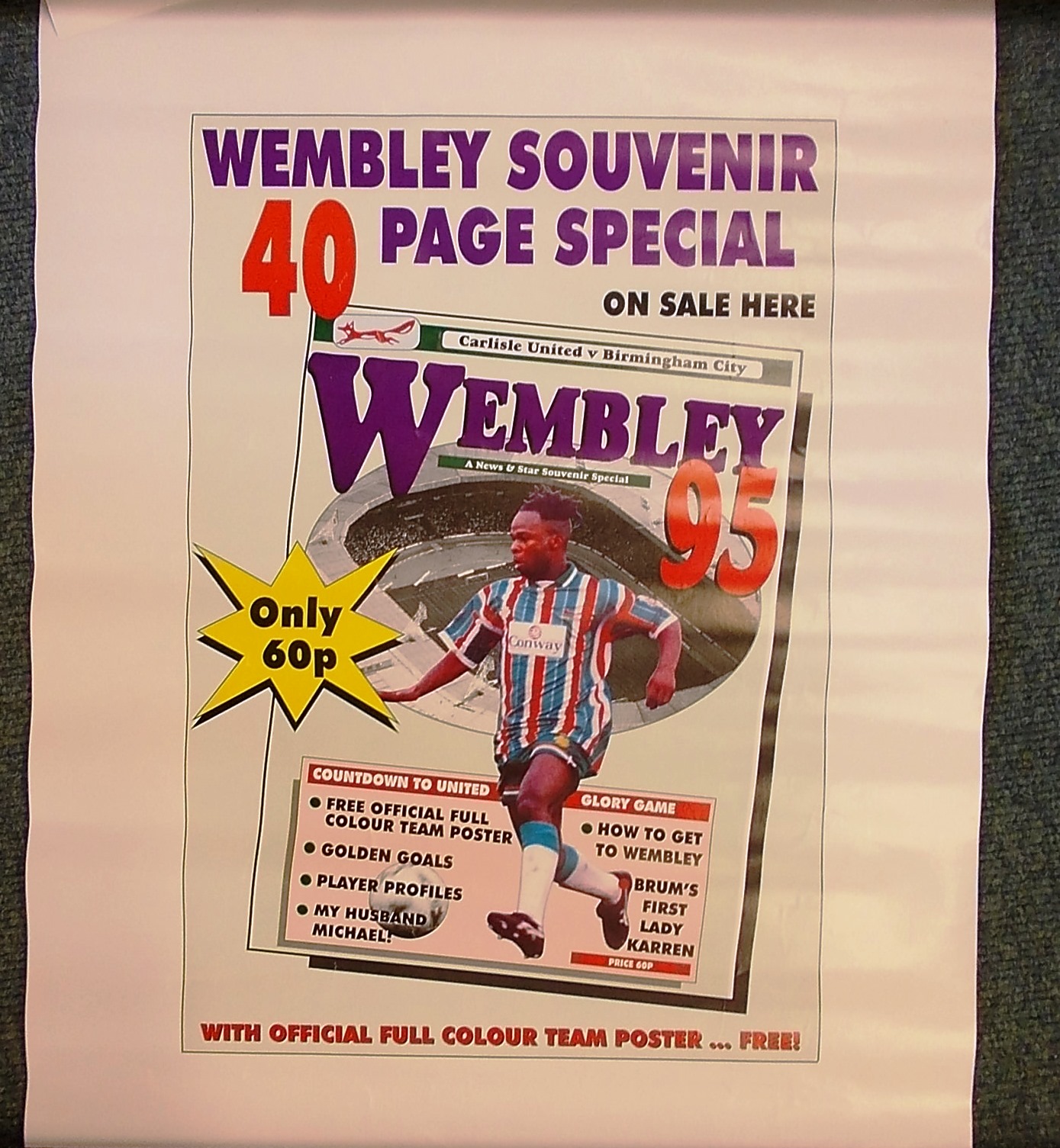 Carlisle United Wembley poster