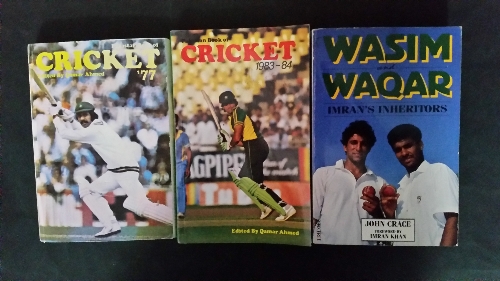 CRICKET, books on Pakistan cricket, all softback, Pakistan Book of Cricket 1977, 1978/9, 1980/1,