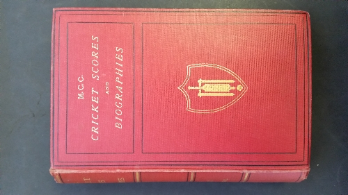 CRICKET, hardback edition of M.C.C. Cricket Scores and Biographies Vol. IX (1865-1866), pub. by