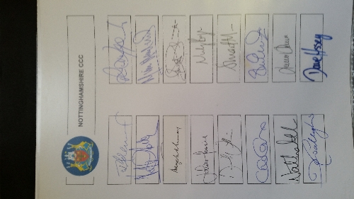 CRICKET, signed pages by International players, signed in boxes on relevant County pages, inc.