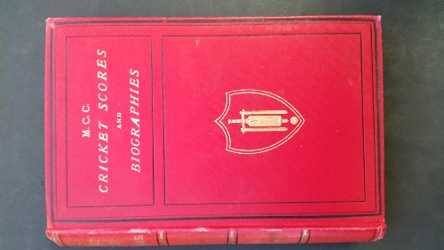 CRICKET, hardback edition of M.C.C. Cricket Scores and Biographies Vol. VI (1858-1860), pub. by