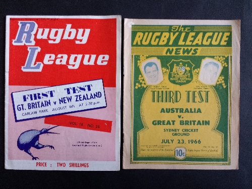 RUGBY LEAGUE, programmes from the 1966 Lions Tour to Australasia, inc. in Australia (4), v 2nd (