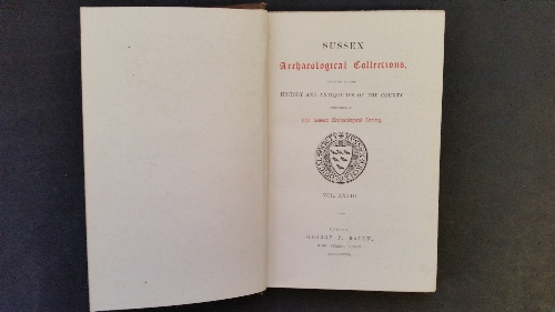 SUSSEX, hardback edition of Sussex Archaeological Collections, 1878, with article on the