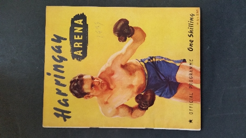 BOXING, programme, Harvey v Gains, 16th March 1939, at Harringay Arena, date in pencil to cover, EX