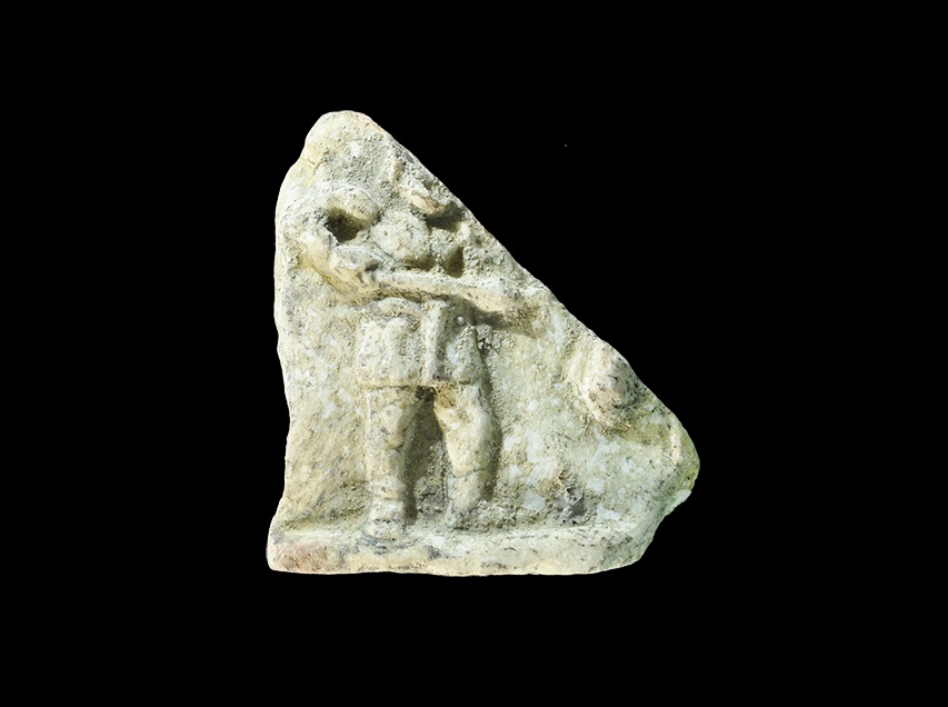 Roman Marble Figural Fragment2nd-3rd century AD. A carved fragment with standing figure on a