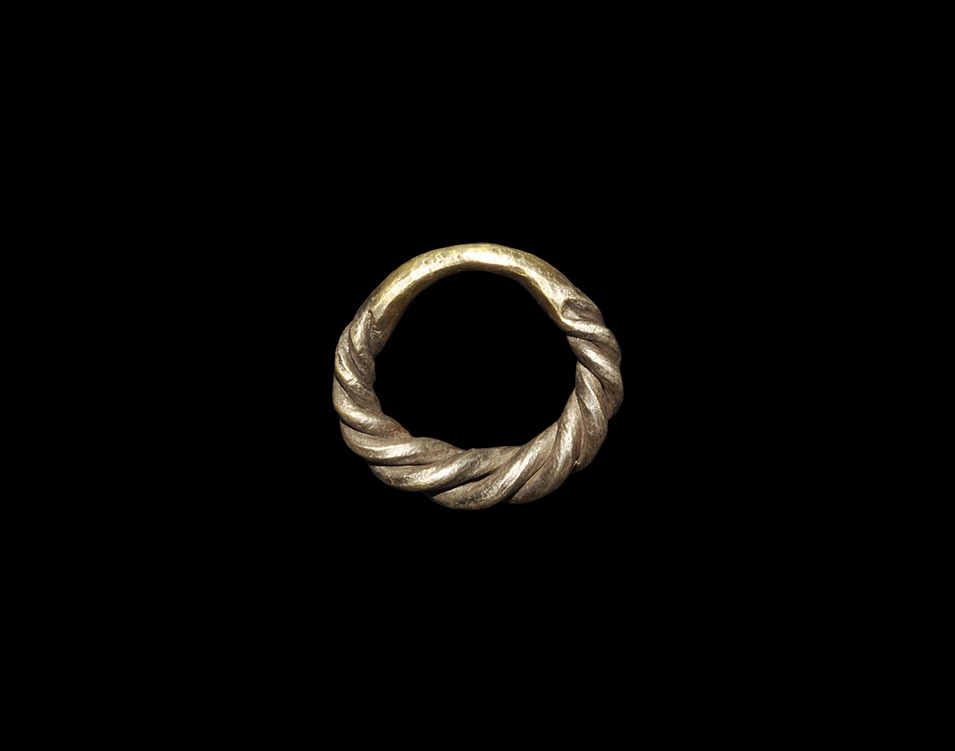 Viking Silver Twisted-Rod Finger Ring9th-11th century AD. A finger ring formed with a plain bar