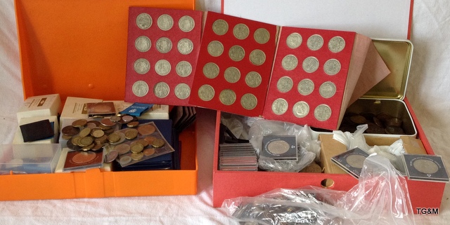 Large collection of coins includes silver