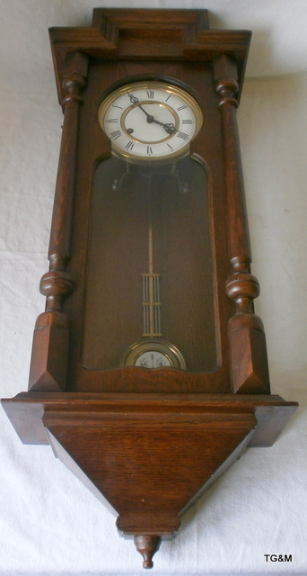 Fully working striking Vienna wall clock and key