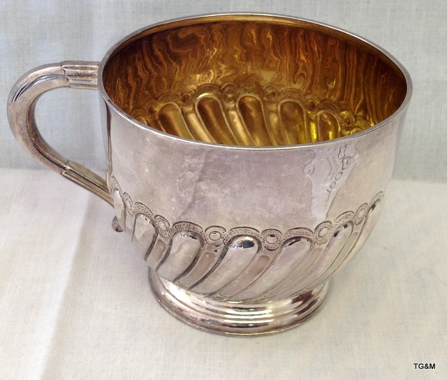 Silver embossed cup