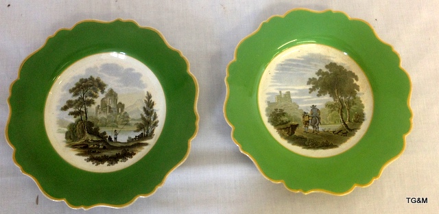 Two 19th century Staffordshire `Prattware` pottery plates