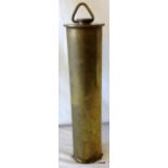 A 1915 Royal Naval Air Service trench art gas gong 15 inches high by 4 inches diameter having