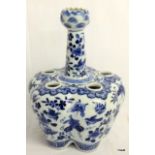 C19th Chinese blue and white tulip vase.  23cm high