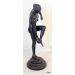 Bronze figure of a nude 26cm tall