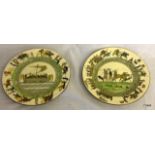 2 Royal Doulton plates depicting Bayeux tapestries