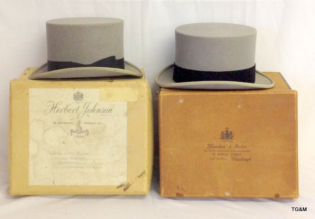 A Moss Bros Top hat in Retailer box and a Moores Top Hat in original Box - Image 2 of 2