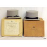 A Moss Bros Top hat in Retailer box and a Moores Top Hat in original Box