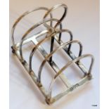 A Silver toast rack, hallmarked London 1924, 91gms