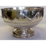 A Victorian silver punch bowl 1150gms