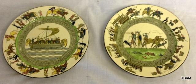 2 Royal Doulton plates depicting Bayeux tapestries - Image 2 of 2