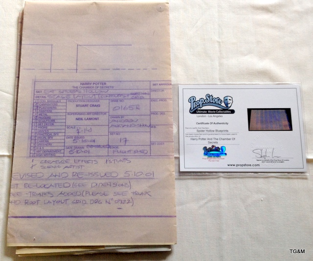 Harry Potter : The Chamber of Secrets, original blueprint for the stage layout for 'Spiders - Image 2 of 2