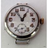 A rare 8 day Hebodemas WW1 trench wristwatch in working order