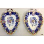 A Pair of Ridgway and Morley flow blue Victorian serving dishes