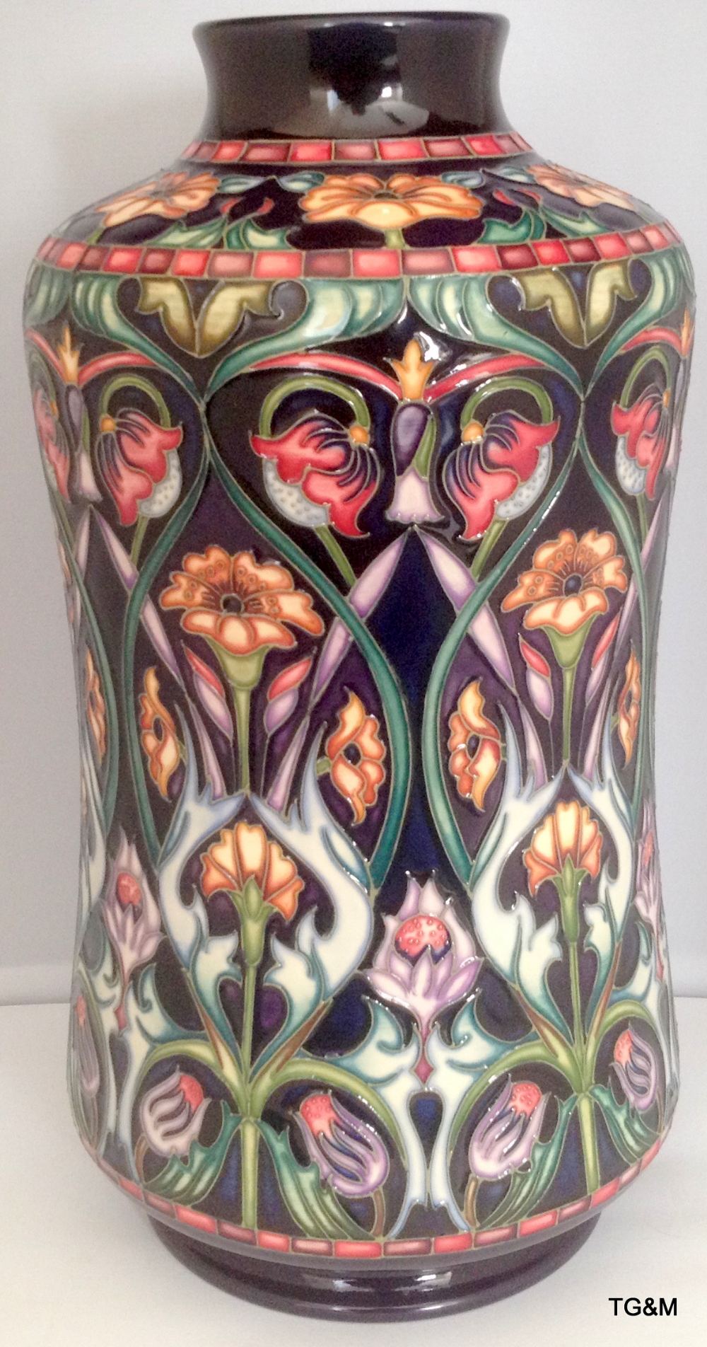 Renaissance Moorcroft vase (2004, Rachel Bishop) trial piece, limited edition run of 200