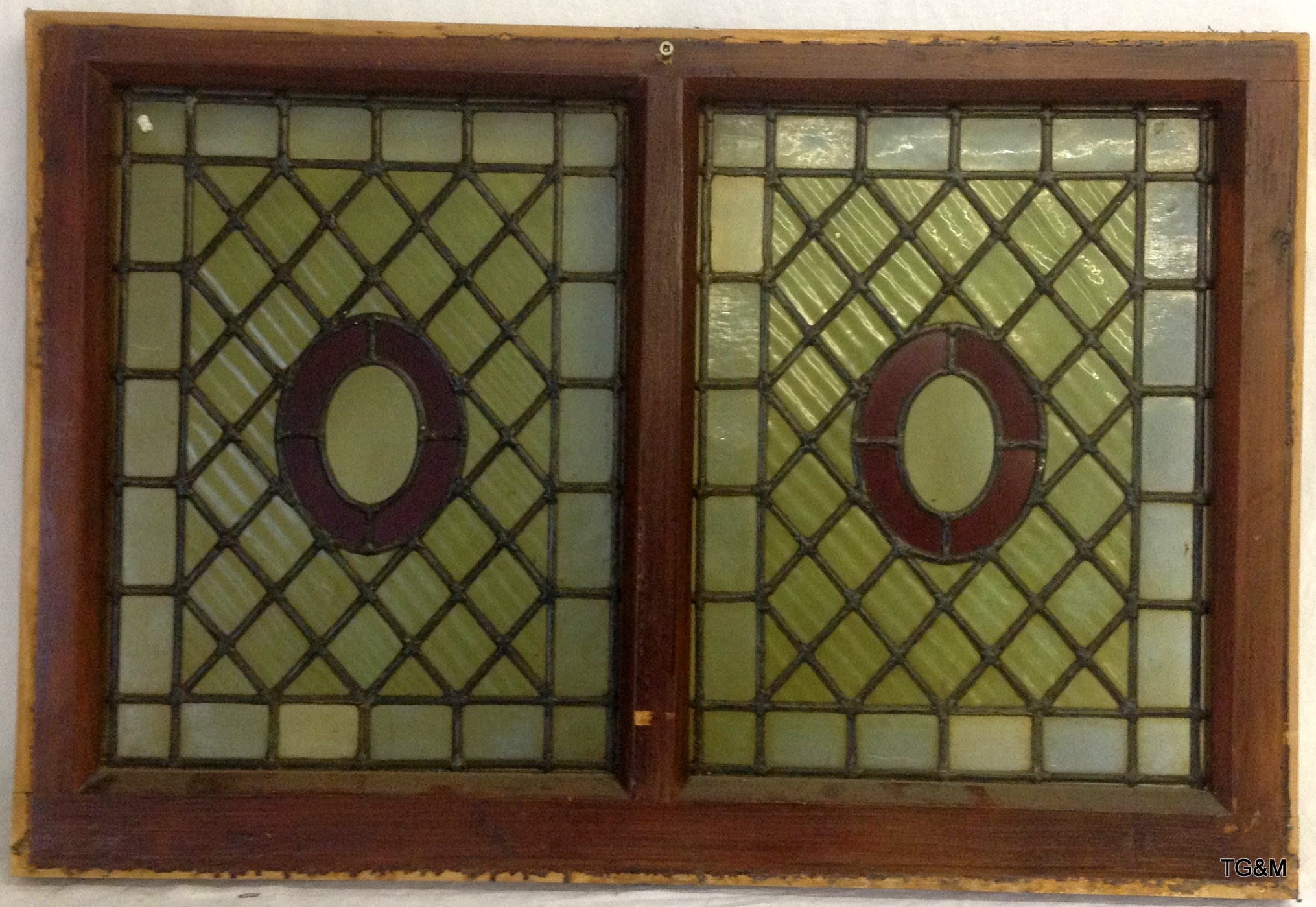 Large leaded stain glass window