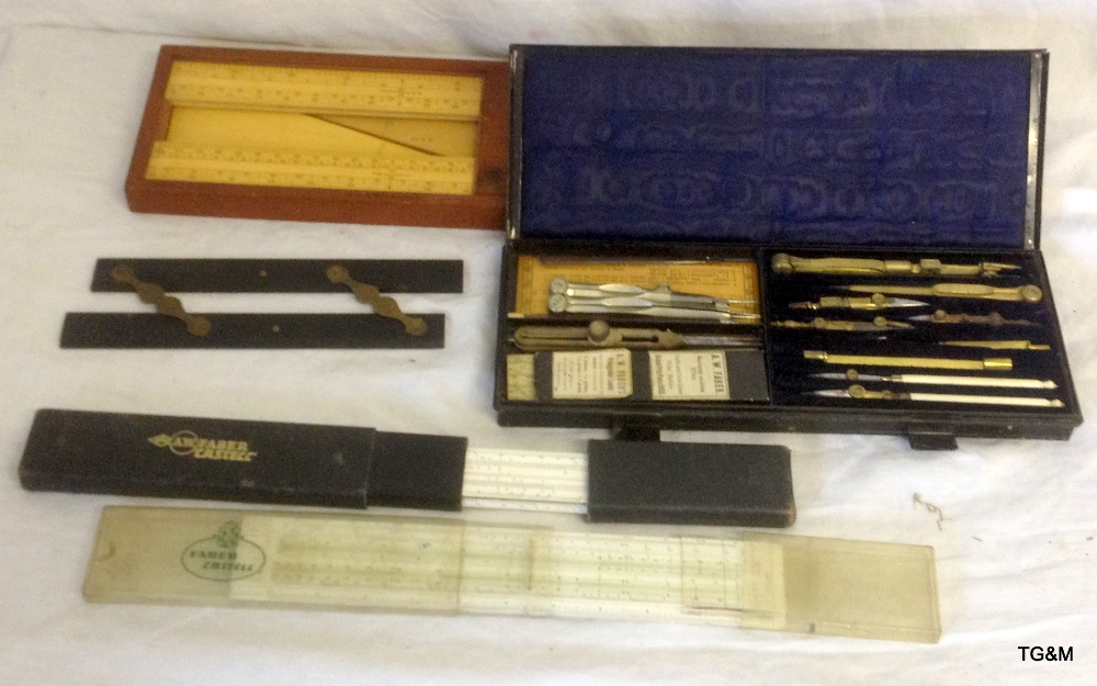 A selection of drawing instruments