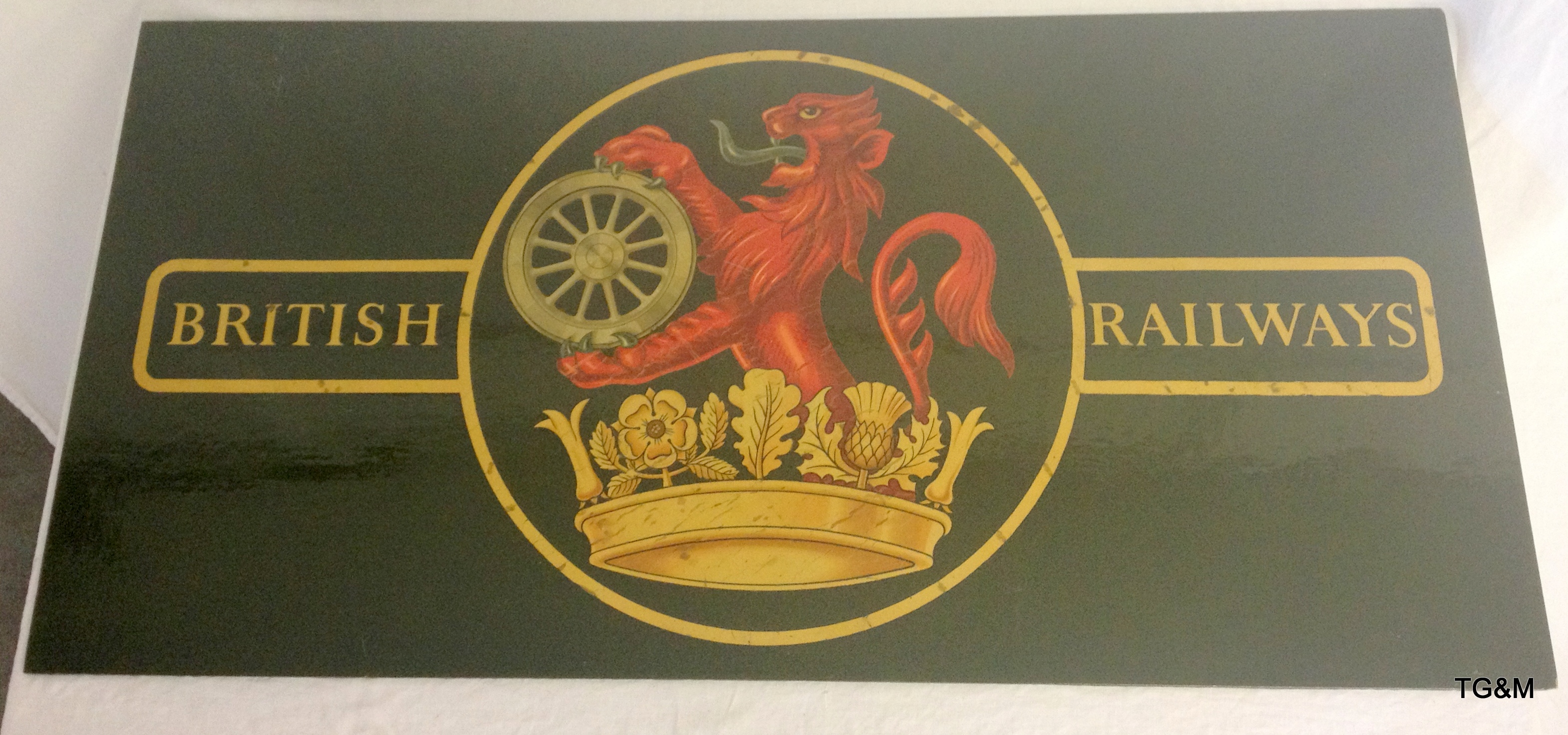 Wooden painted British Railways sign