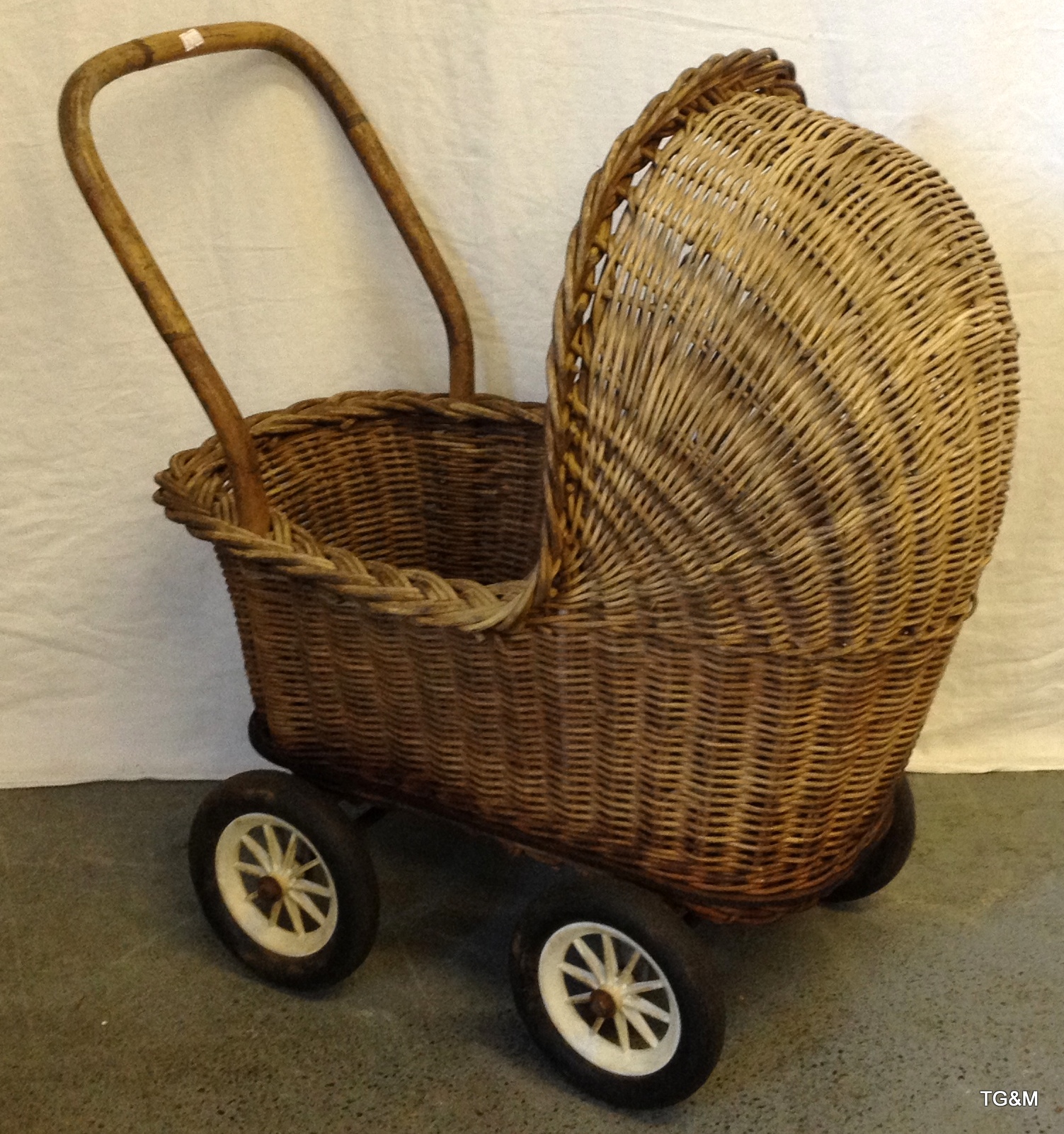 Victorian wicker pushchair