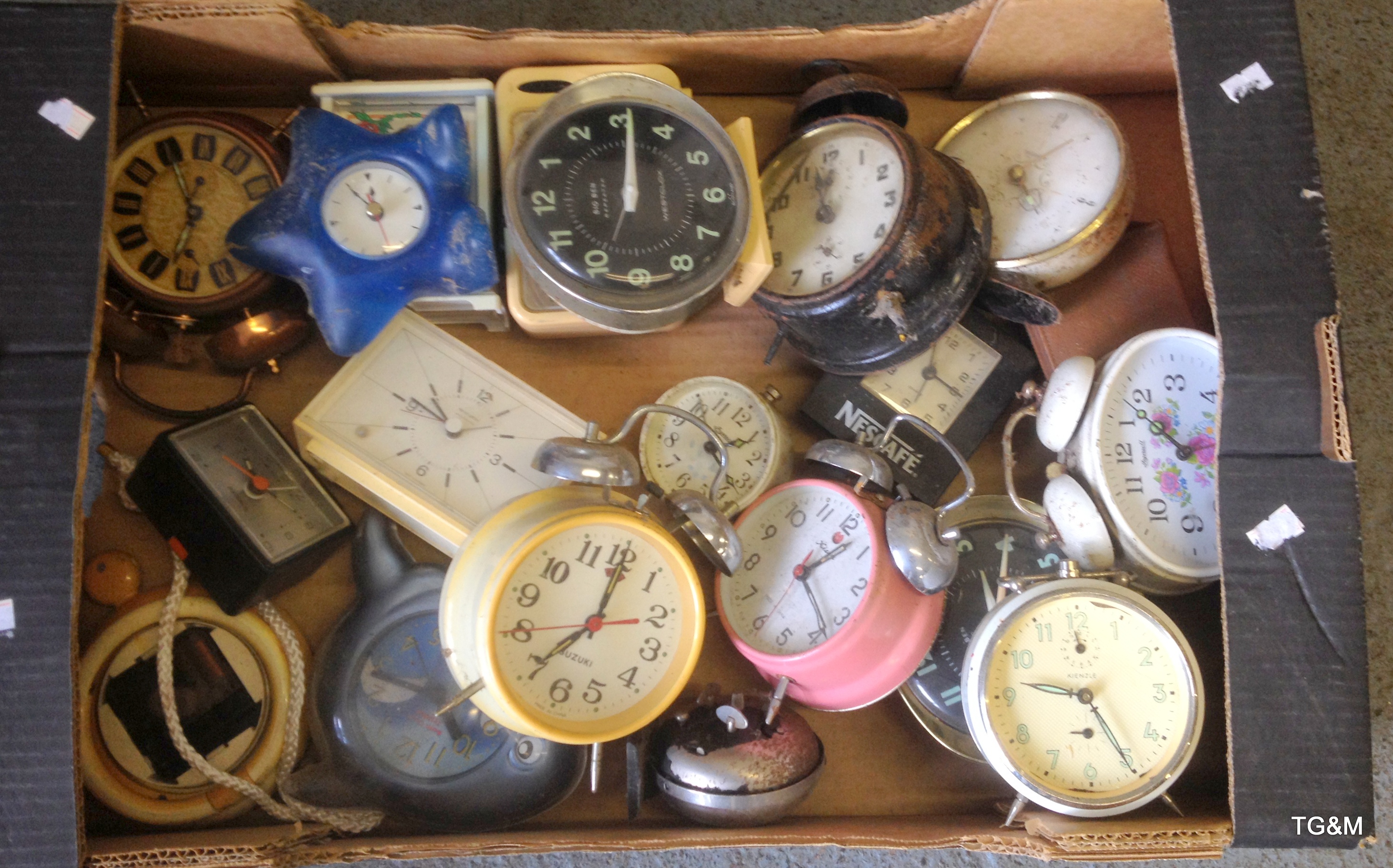 A collection of misc alarm clocks