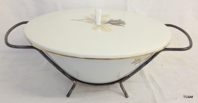 1950`s Rosenthal porcelain tureen on a copper stand