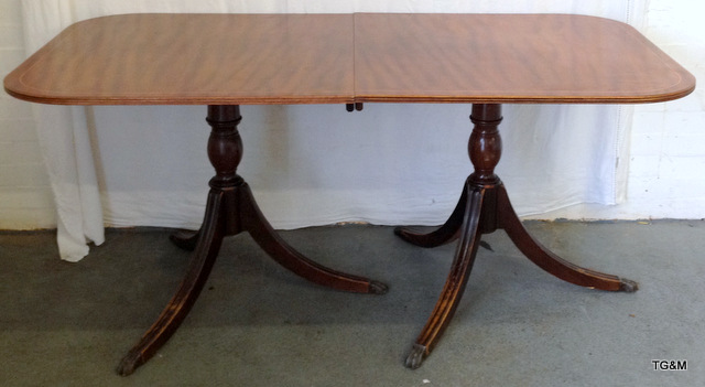 Mahogany D end dining table