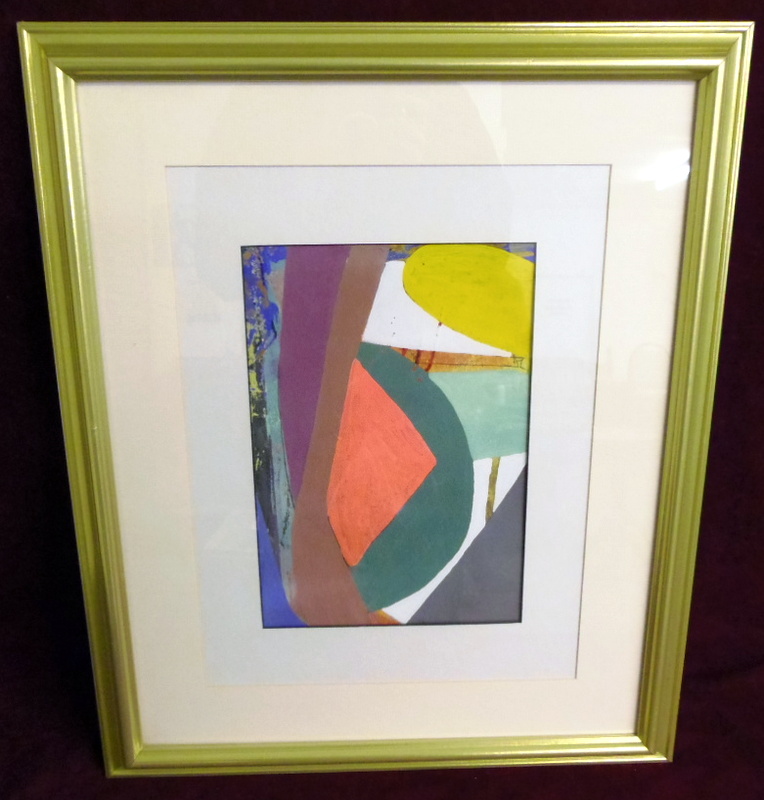 Framed abstract watercolour