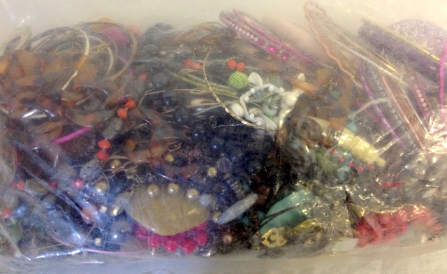 Bag of costume jewellery