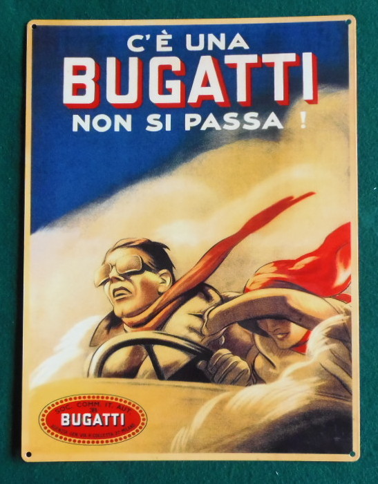 Metal advertising sign - Bugatti