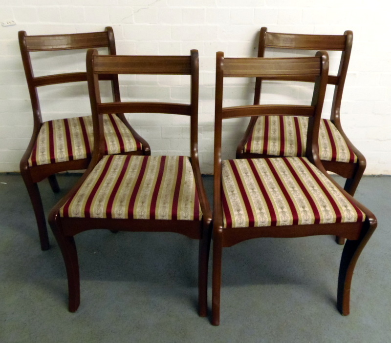 Four mahogany dining chairs