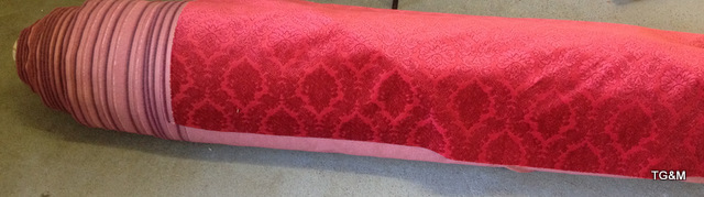 Full roll (approx 50m) red upholstery weight velvet