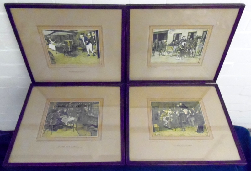 Four Cecil Alden prints "Pictures from Pickwick"
