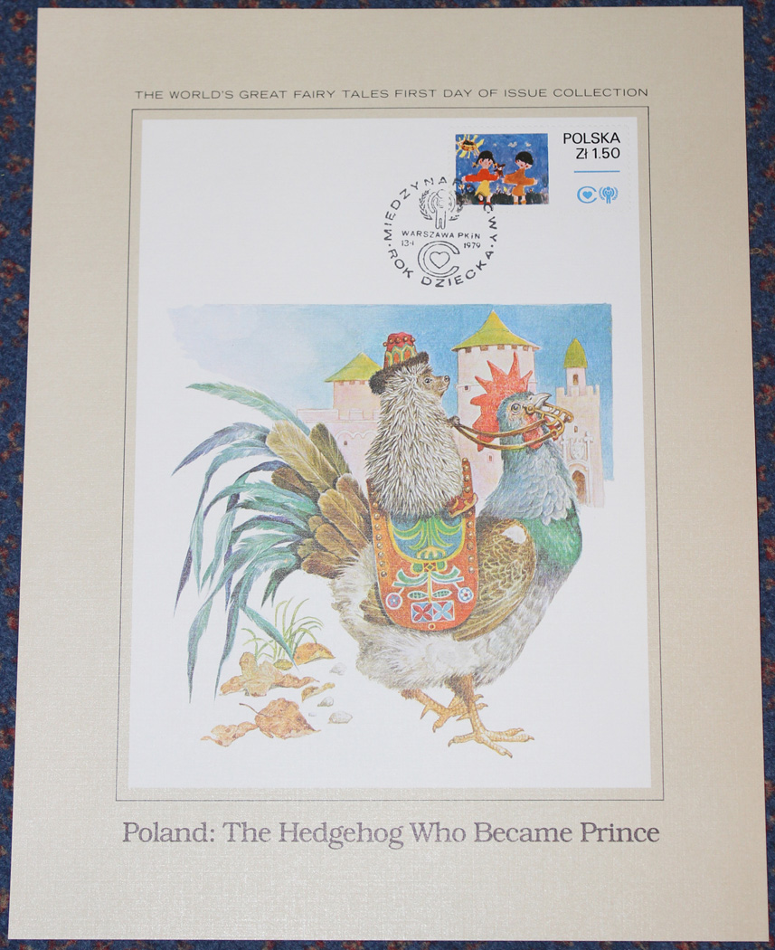 The World`s Great Fairy Tales first day cover collection within an album.