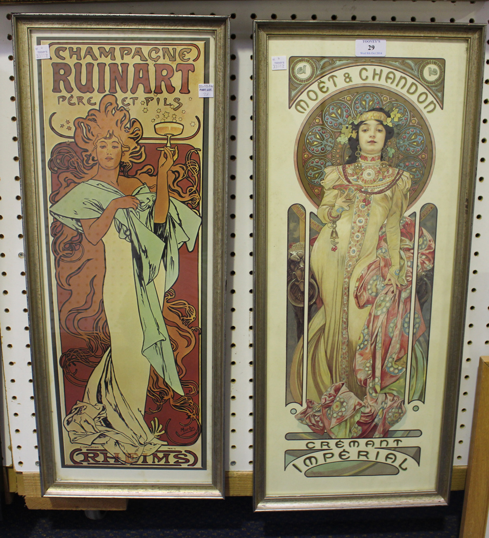 After Alphonse Mucha - `Moet & Chandon Crémant Impérial`, early 20th Century colour print