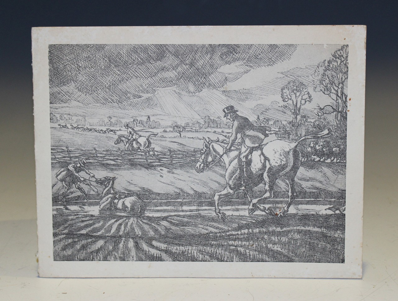 Geoffrey Sparrow - 'Who-oop! The Crawley & Horsham Hounds', monochrome aquatint, signed, titled - Image 3 of 3