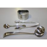 A George III silver sauce ladle, London 1791 by Peter & Ann Bateman, length approx 13.5cm,