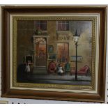 Deborah Jones - 'Mother's Shop', late 20th Century oil on board, signed recto, titled label verso,