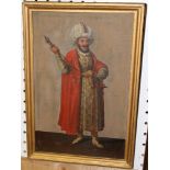 Late 19th Century British School - Full Length Portraits of Eastern Figures, a pair of oil on canvas