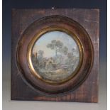 Late 19th/early 20th Century Continental School - Tondo Landscapes with Rivers, a pair of