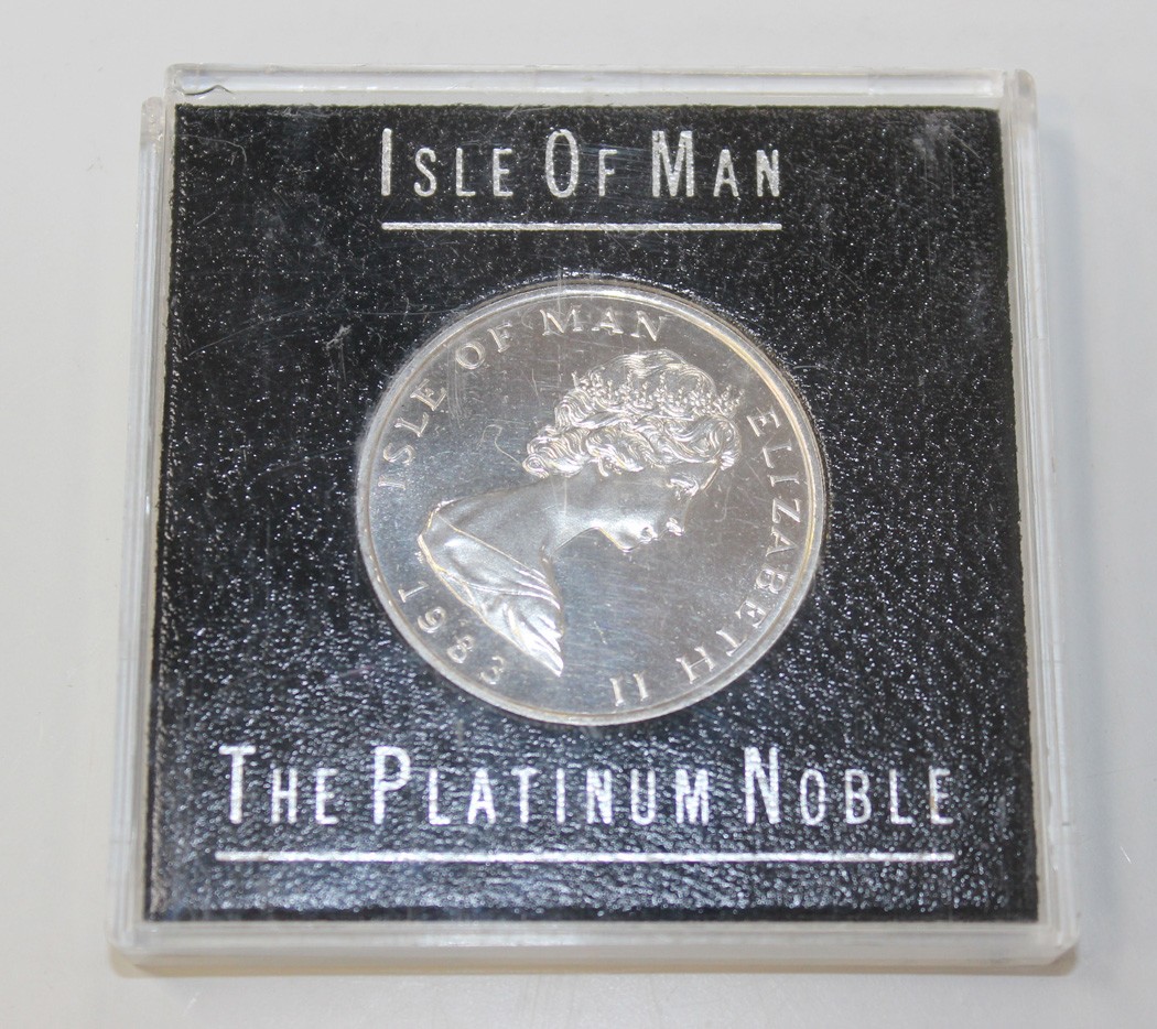 An Isle of Man platinum noble 1983.
