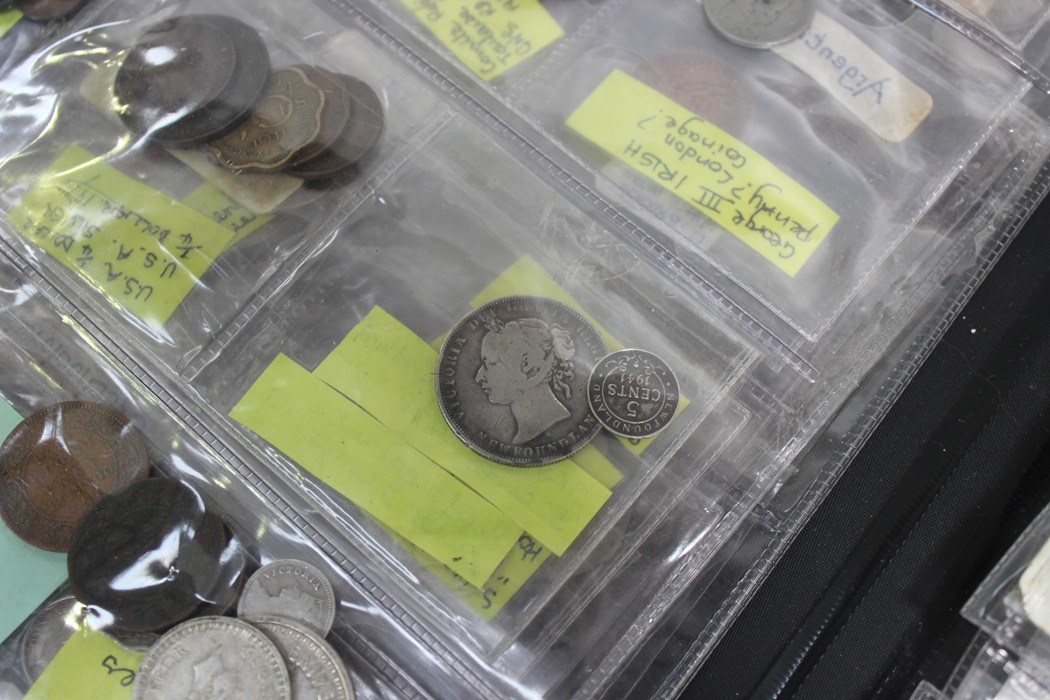 A collection of British and foreign coins, including a plated on copper electrotype copy of a